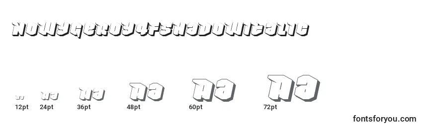 Размеры шрифта NowyGeroy4fShadowItalic (101969)