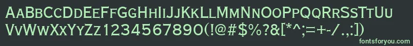 フォントCopperplatetmedcon – 黒い背景に緑の文字