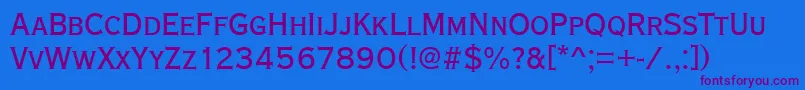 Copperplatetmedcon Font – Purple Fonts on Blue Background