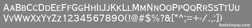 Copperplatetmedcon Font – White Fonts on Gray Background