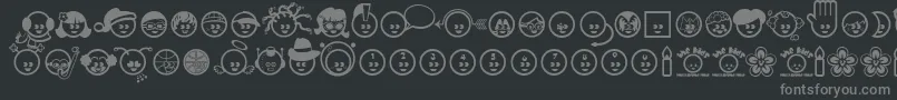 The Kids Font – Gray Fonts on Black Background