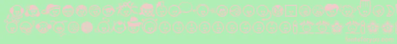 The Kids Font – Pink Fonts on Green Background