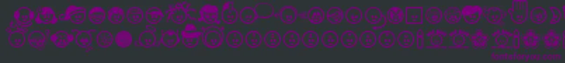 The Kids Font – Purple Fonts on Black Background