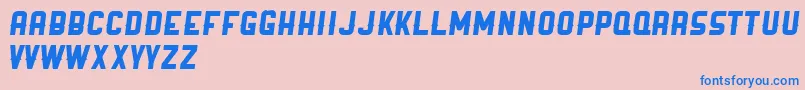 Ranger Font – Blue Fonts on Pink Background