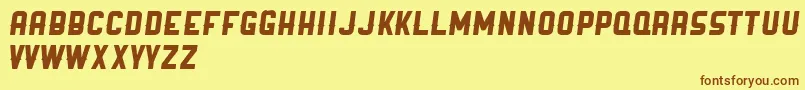 Fonte Ranger – fontes marrons em um fundo amarelo