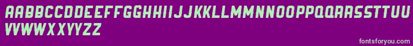 Ranger Font – Green Fonts on Purple Background
