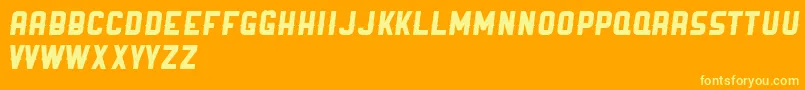 Ranger Font – Yellow Fonts on Orange Background