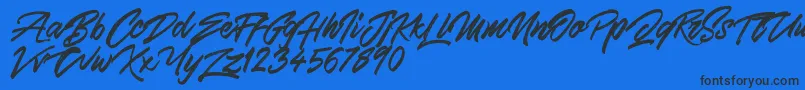 SkywalkerFreeDemo Font – Black Fonts on Blue Background