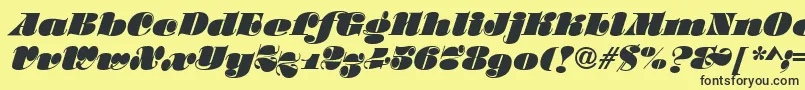 SalmonRegular Font – Black Fonts on Yellow Background