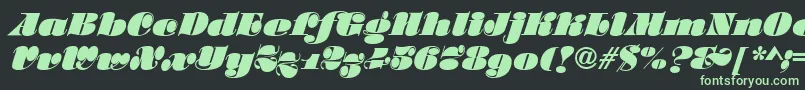 SalmonRegular Font – Green Fonts on Black Background