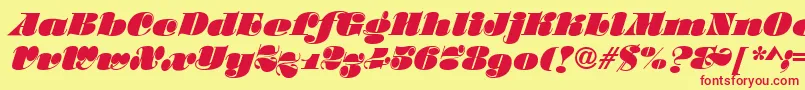 SalmonRegular Font – Red Fonts on Yellow Background