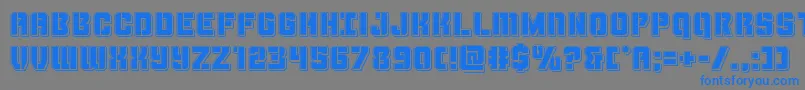 Thundertrooperpunch Font – Blue Fonts on Gray Background