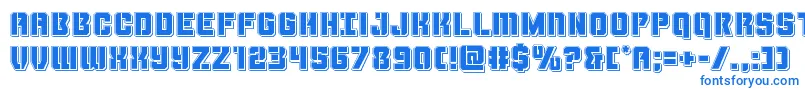 Thundertrooperpunch Font – Blue Fonts on White Background