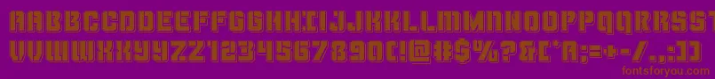 Thundertrooperpunch Font – Brown Fonts on Purple Background