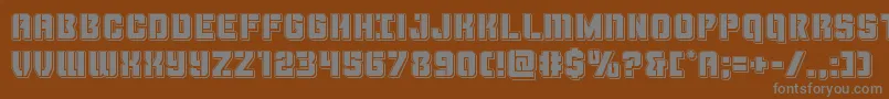 Thundertrooperpunch Font – Gray Fonts on Brown Background