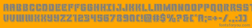 Thundertrooperpunch Font – Gray Fonts on Orange Background