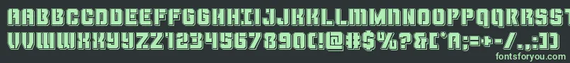 Thundertrooperpunch Font – Green Fonts on Black Background