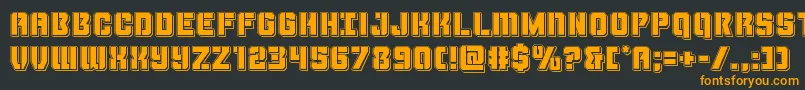 Thundertrooperpunch Font – Orange Fonts on Black Background