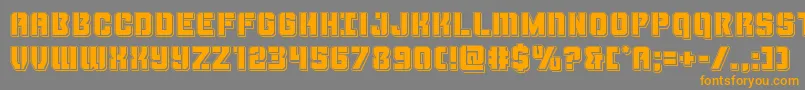 Thundertrooperpunch Font – Orange Fonts on Gray Background