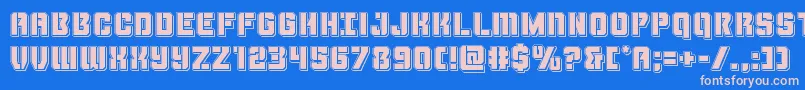 Thundertrooperpunch Font – Pink Fonts on Blue Background