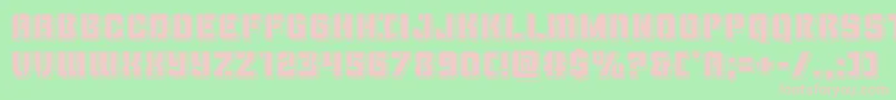 Thundertrooperpunch Font – Pink Fonts on Green Background