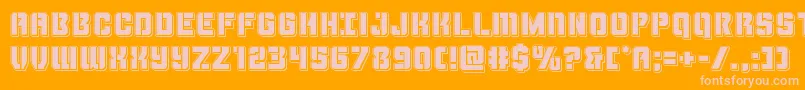 Thundertrooperpunch Font – Pink Fonts on Orange Background