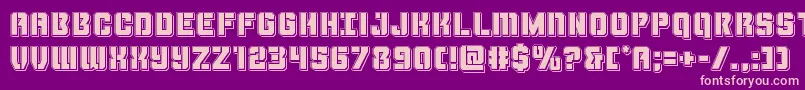 Thundertrooperpunch Font – Pink Fonts on Purple Background
