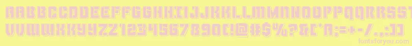 Thundertrooperpunch Font – Pink Fonts on Yellow Background