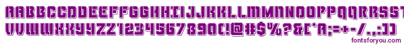 Thundertrooperpunch Font – Purple Fonts on White Background