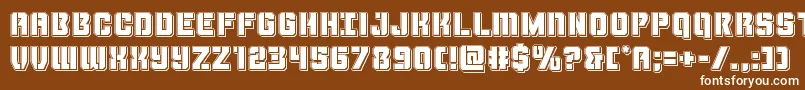 Thundertrooperpunch Font – White Fonts on Brown Background