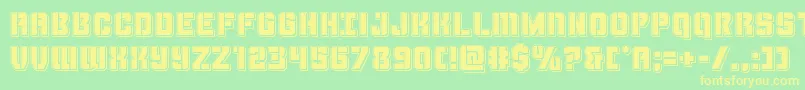 Thundertrooperpunch Font – Yellow Fonts on Green Background