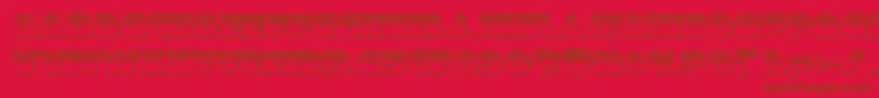 Hansolov3plat Font – Brown Fonts on Red Background