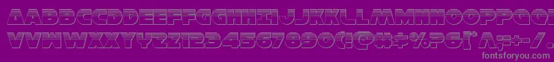 Hansolov3plat-Schriftart – Graue Schriften auf violettem Hintergrund