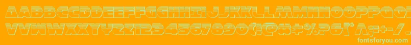 fuente Hansolov3plat – Fuentes Verdes Sobre Fondo Naranja