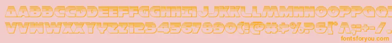 Hansolov3plat Font – Orange Fonts on Pink Background