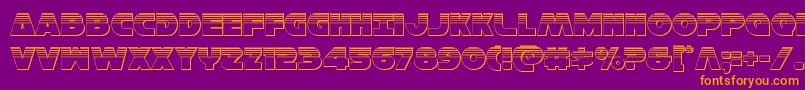 Hansolov3plat Font – Orange Fonts on Purple Background