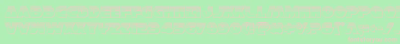 Hansolov3plat Font – Pink Fonts on Green Background