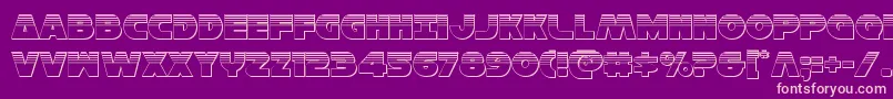 Hansolov3plat Font – Pink Fonts on Purple Background