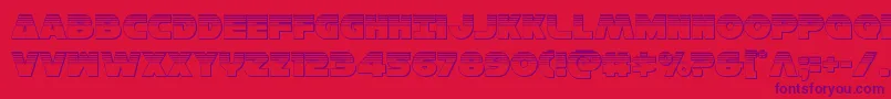 Hansolov3plat Font – Purple Fonts on Red Background