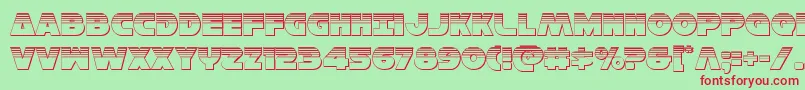 Hansolov3plat Font – Red Fonts on Green Background