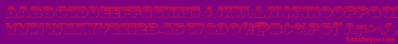 フォントHansolov3plat – 紫の背景に赤い文字