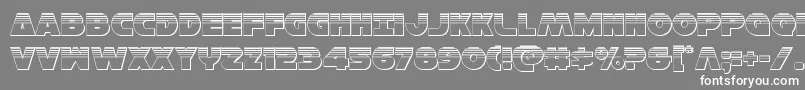 フォントHansolov3plat – 灰色の背景に白い文字