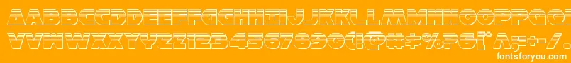 Hansolov3plat Font – White Fonts on Orange Background