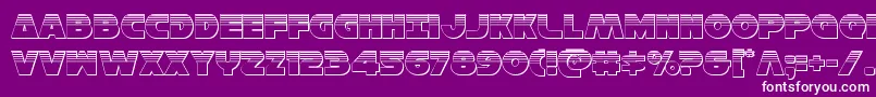 Hansolov3plat Font – White Fonts on Purple Background