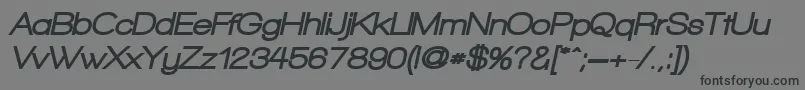 Шрифт WalkwayObliqueBlack – чёрные шрифты на сером фоне