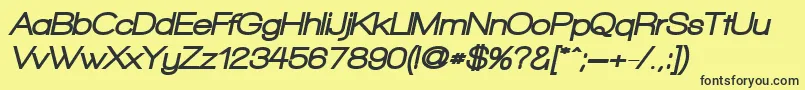 WalkwayObliqueBlack Font – Black Fonts on Yellow Background
