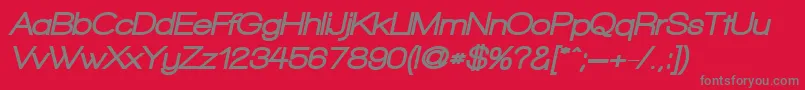 WalkwayObliqueBlack Font – Gray Fonts on Red Background