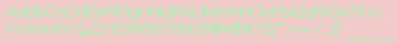 WalkwayObliqueBlack Font – Green Fonts on Pink Background