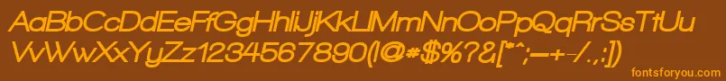 WalkwayObliqueBlack Font – Orange Fonts on Brown Background