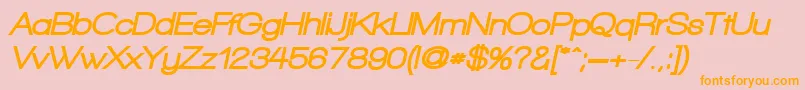 WalkwayObliqueBlack Font – Orange Fonts on Pink Background